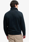 Superdry Essential Serif Logo Half Zip Sweatshirt, Dark Blue