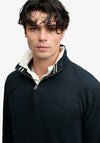 Superdry Essential Serif Logo Half Zip Sweatshirt, Dark Blue
