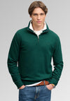 Superdry Essential Serif Logo Half Zip Sweatshirt, Varsity Green