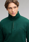 Superdry Essential Serif Logo Half Zip Sweatshirt, Varsity Green