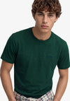 Superdry Essential Stacked Logo Embroidered T-Shirt, Pitch Green Marl