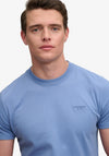 Superdry Essential Stacked Logo Embroidered T-Shirt, Colony Blue