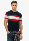 Superdry Essential Stripe T-Shirt, Eclipse Navy Multi