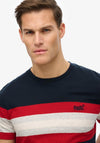 Superdry Essential Stripe T-Shirt, Eclipse Navy Multi