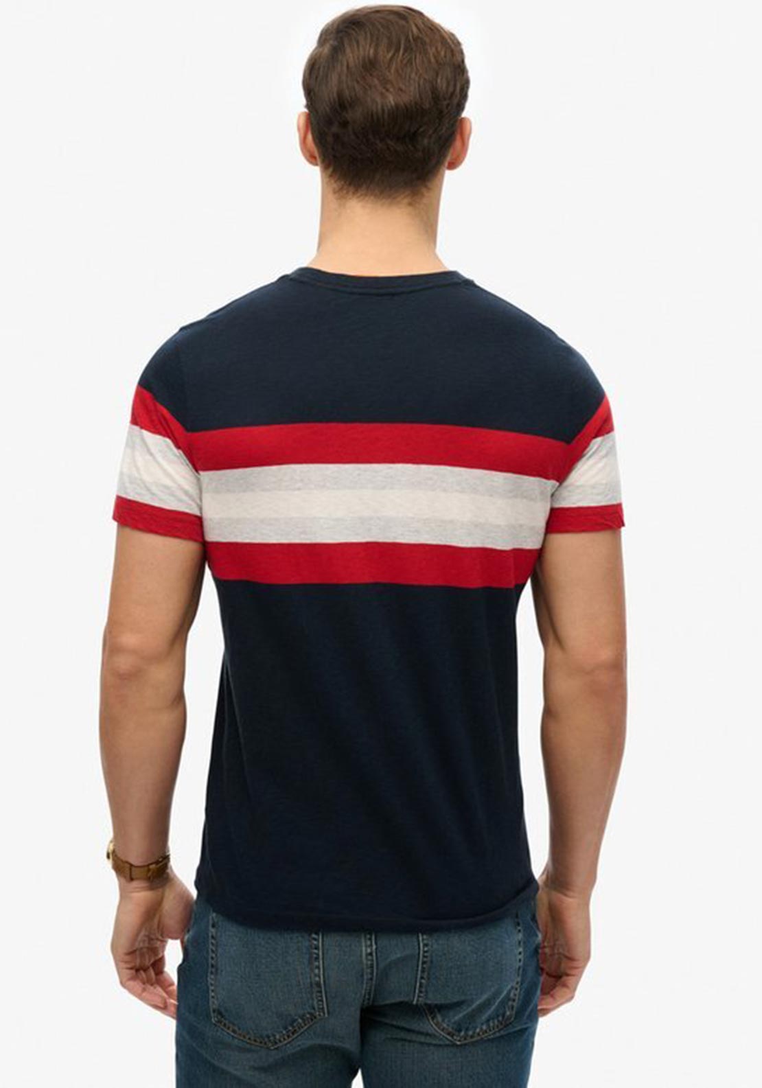 Superdry Essential Stripe T-Shirt, Eclipse Navy Multi