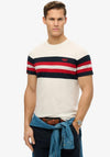 Superdry Essential Stripe T-Shirt, White Multi