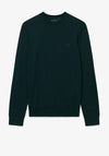 Superdry Essentials Wool Blend Sweater, Deep Pine Green