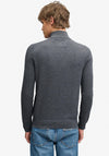 Superdry Essentials Wool Blend Half Zip Sweater, Iron Grey Marl