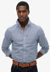 Superdry Essentials Cotton Gingham Shirt, Blue