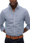 Superdry Essentials Cotton Gingham Shirt, Blue