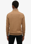 Superdry Essentials Cotton Half Zip Sweater, Beige