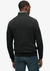 Superdry Essentials Cotton Half Zip Sweater, Charcoal Marl