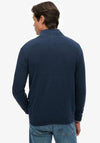Superdry Essentials Cotton Half Zip Sweater, Denim Navy