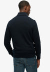 Superdry Essentials Cotton Half Zip Sweater, Eclipse Navy