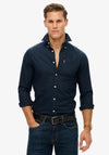 Superdry Essentials Long Sleeve Oxford Shirt, Eclipse Navy