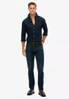 Superdry Essentials Long Sleeve Oxford Shirt, Eclipse Navy