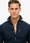 Superdry Essentials Long Sleeve Oxford Shirt, Eclipse Navy
