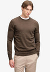 Superdry Essentials Wool Blend Sweater, Biscuit Brown Marl