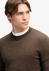 Superdry Essentials Wool Blend Sweater, Biscuit Brown Marl