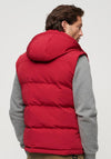 Superdry Everest Puffer Gilet, Deep Red