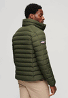 Superdry Fuji Printed Padded Jacket, Dark Moss Green