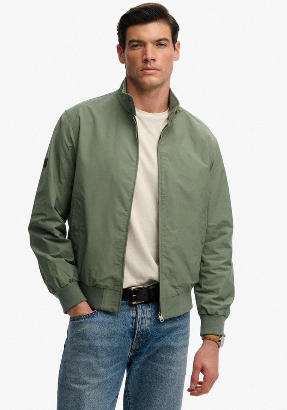 Superdry Classic Harrington Jacket, Lily Pad Green
