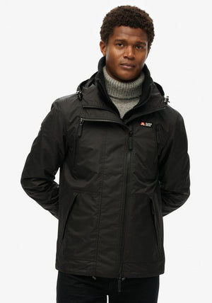 Superdry Hooded Mountain Windbreaker Jacket, Black