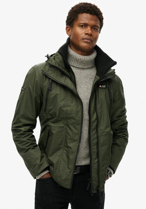 Superdry Hooded Mountain Windbreaker Jacket, Olive Green