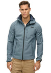 Superdry Hooded Softshell Trekker Jacket, Heritage Washed Blue