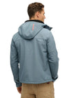 Superdry Hooded Softshell Trekker Jacket, Heritage Washed Blue