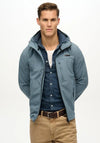 Superdry Hooded Softshell Trekker Jacket, Heritage Washed Blue