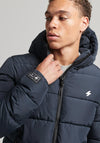 Superdry Hooded Sports Puffer Jacket, Eclipse Navy