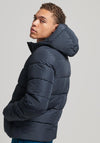 Superdry Hooded Sports Puffer Jacket, Eclipse Navy