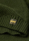 Superdry Jacob Cable Knit Half Zip Jumper, Duffle Bag Green
