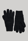 Superdry Knitted Logo Gloves, Black