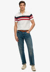 Superdry Lightweight Stripe Polo Shirt, White
