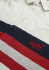 Superdry Lightweight Stripe Polo Shirt, White