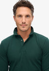 Superdry Long Sleeve Pique Polo Shirt, Forest Green