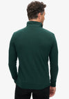 Superdry Long Sleeve Pique Polo Shirt, Forest Green