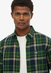 Superdry Cotton Lumberjack Shirt, Navy & Green Multi