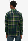 Superdry Cotton Lumberjack Shirt, Navy & Green Multi