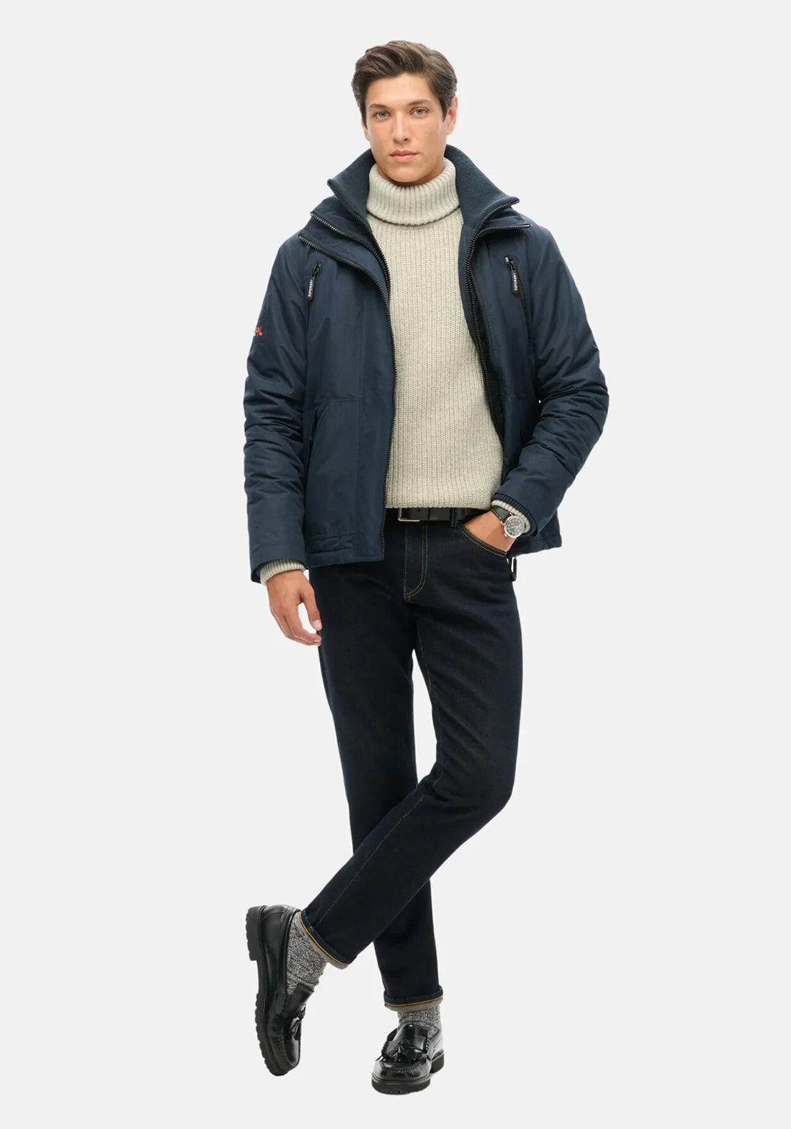 Superdry Mountain Windbreaker Jacket, Eclipse Navy