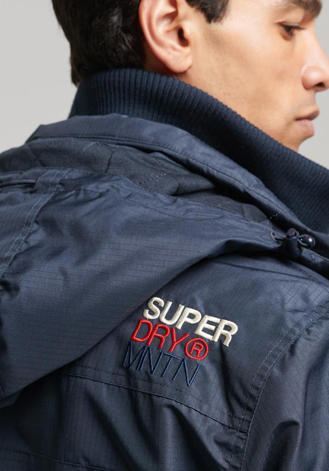 Superdry Mountain Windcheater Jacket, Nordic Chrome Navy - McElhinneys