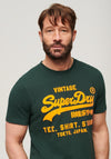Superdry Neon Vintage Logo T-Shirt, Enamel Green