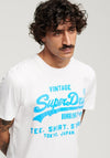 Superdry Neon Vintage Logo T-Shirt, Optic