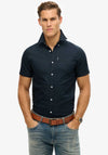 Superdry Oxford Short Sleeve Shirt, Eclipse Navy