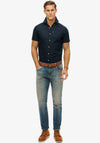 Superdry Oxford Short Sleeve Shirt, Eclipse Navy