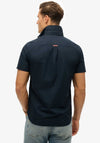 Superdry Oxford Short Sleeve Shirt, Eclipse Navy