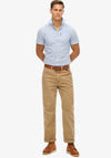 Superdry Oxford Stripe Short Sleeve Shirt, Broker Blue