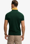 Superdry Pique Monogram Polo Shirt, Enamel Green